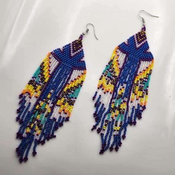 Boho Beaded Earrings - Picture 2 of 4